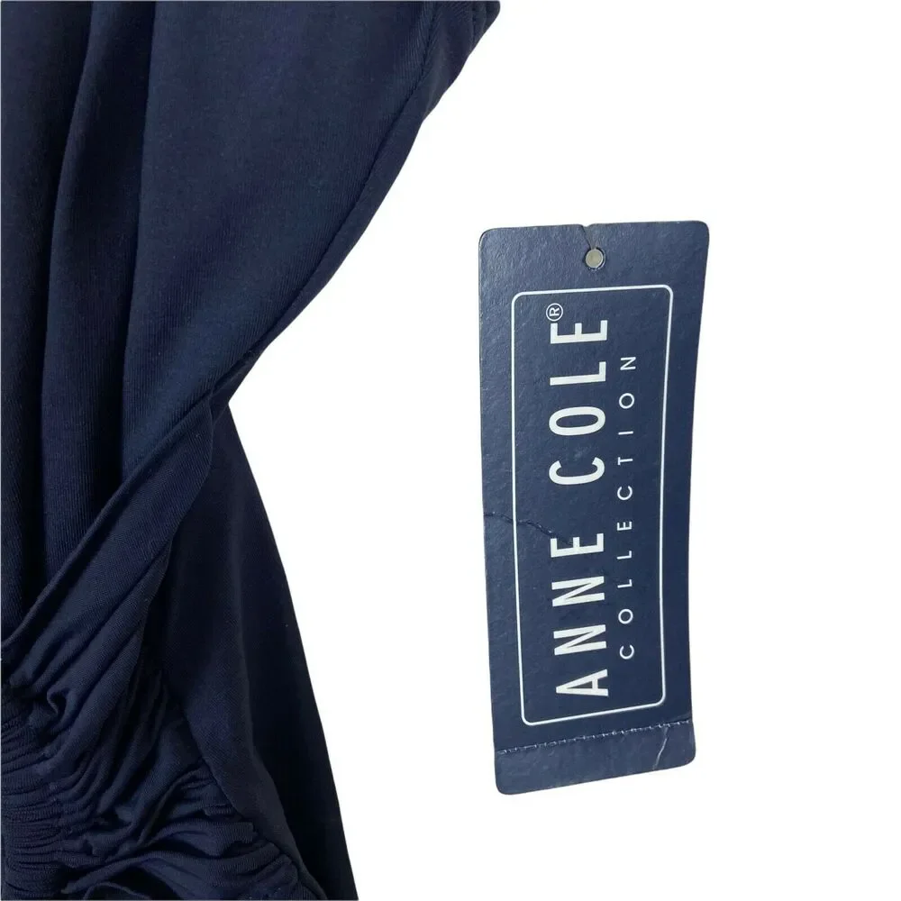 Anne Cole Swimsuit Womens Size 8 Navy Blue Adjustable One Piece MSRP 118 New